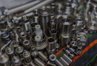 Close-,Up,Of,A,Raw,Of,Small,Finished,Metal,Pieces